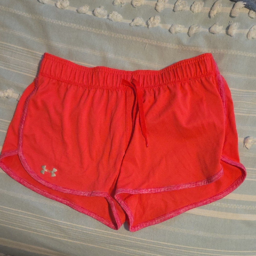 Under Armour Women's Coral Pink Athletic Shorts